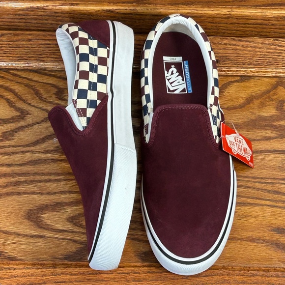 Vans Slip On Pro Multi Checker Port Royale Shoes - Picture 5 of 9